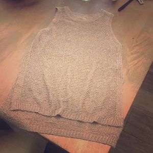 ASTR tank open knit with side slits